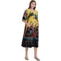City Lights Sky Landmark Painting Women s Cotton 3/4 Sleeve Nightgown View3