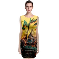 Forest Trees Snow Landscape Art Classic Sleeveless Midi Dress by Cemarart