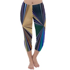 Leaves Plant Foliage Green Capri Winter Leggings  by Cemarart