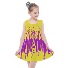 Yellow And Purple In Harmony Kids  Summer Dress by pepitasart