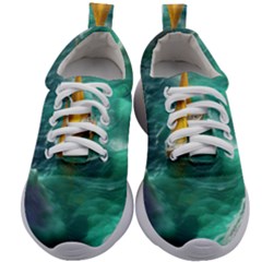 Mountain Wolf Tree Nature Moon Kids Athletic Shoes by Cemarart