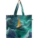 Moon Moonlit Forest Fantasy Midnight Canvas Travel Bag View1