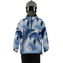 Dolphins Sea Ocean Water Men s Ski And Snowboard Waterproof Breathable Jacket by Cemarart