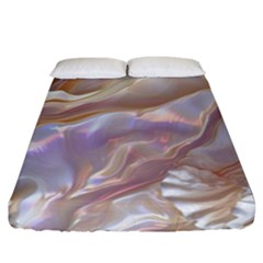 Silk Waves Abstract Fitted Sheet (california King Size) by Cemarart