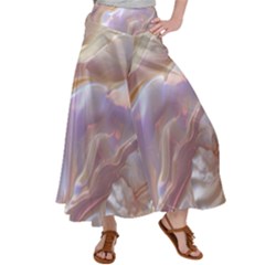 Silk Waves Abstract Women s Satin Palazzo Pants by Cemarart