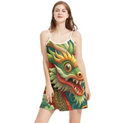 Chinese New Year – Year Of The Dragon Summer Frill Dress by Valentinaart
