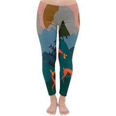 Roe Deer Animal Boho Bohemian Nature Classic Winter Leggings by Grandong