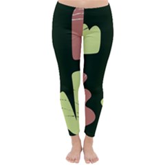 Elements Scribbles Wiggly Line Classic Winter Leggings by Cemarart
