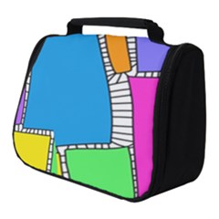 Shapes Texture Colorful Cartoon Full Print Travel Pouch (small) by Cemarart