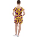 Waves Pattern Lines Wiggly Ruffle Cut Out Chiffon Playsuit View2