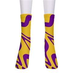 Waves Pattern Lines Wiggly Crew Socks by Cemarart