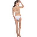 Lines Pattern Wiggly Minimal Print Halter Bikini Top View2