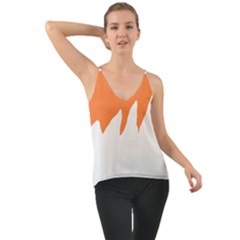 Orange Background Halloween Chiffon Cami by Cemarart