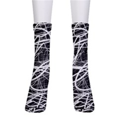Flower Print Doodle Pattern Floral Crew Socks by Cemarart