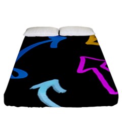 Colorful Arrows Kids Pointer Fitted Sheet (california King Size) by Cemarart