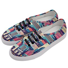 Skyscrapers City Usa Women s Classic Low Top Sneakers by Cemarart