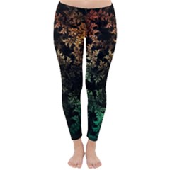 Fractal Patterns Gradient Colorful Classic Winter Leggings by Cemarart