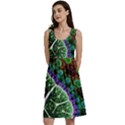 Digital Art Fractal Abstract Artwork 3d Floral Pattern Waves Vortex Sphere Nightmare Classic Skater Dress View1