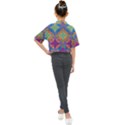 Colorful Flora Flora Kazakh Pattern Kids Mock Neck T-Shirt View2