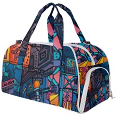 Wallet City Art Graffiti Burner Gym Duffel Bag by Bedest