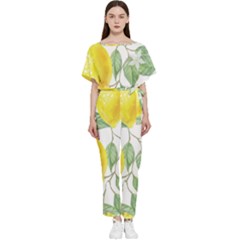 Fruit-2310212 Batwing Lightweight Chiffon Jumpsuit by lipli