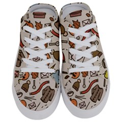 Halloween Doodle Autumn Pumpkin Half Slippers by Bedest