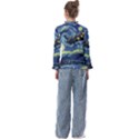 Spaceship Starry Night Van Gogh Painting Kids  Frill Detail T-Shirt View2
