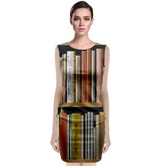 Book Nook Books Bookshelves Comfortable Cozy Literature Library Study Reading Reader Reading Nook Ro Sleeveless Velvet Midi Dress by Maspions