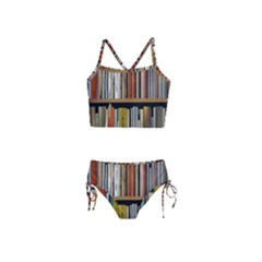 Book Nook Books Bookshelves Comfortable Cozy Literature Library Study Reading Reader Reading Nook Ro Girls  Tankini Swimsuit by Maspions