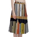 Book Nook Books Bookshelves Comfortable Cozy Literature Library Study Reading Reader Reading Nook Ro A-Line Full Circle Midi Skirt With Pocket View3