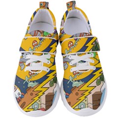 Astronaut Moon Monsters Spaceship Universe Space Cosmos Women s Velcro Strap Shoes by Maspions