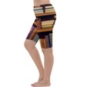 Book Nook Books Bookshelves Comfortable Cozy Literature Library Study Reading Room Fiction Entertain Cropped Leggings  View2