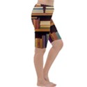 Book Nook Books Bookshelves Comfortable Cozy Literature Library Study Reading Room Fiction Entertain Cropped Leggings  View3