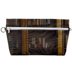 Books Book Shelf Shelves Knowledge Book Cover Gothic Old Ornate Library Handbag Organizer by Maspions
