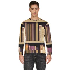 Books Bookshelves Office Fantasy Background Artwork Book Cover Apothecary Book Nook Literature Libra Men s Fleece Sweatshirt by Grandong