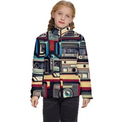 Radios Tech Technology Music Vintage Antique Old Kids  Puffer Bubble Jacket Coat by Grandong