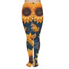 Flowers Pattern Spring Bloom Blossom Rose Nature Flora Floral Plant Tights by Maspions