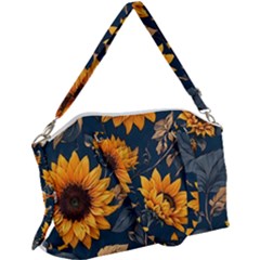 Flowers Pattern Spring Bloom Blossom Rose Nature Flora Floral Plant Canvas Crossbody Bag by Maspions