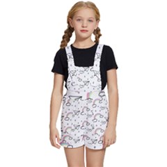 Cute Art Print Pattern Kids  Short Overalls by Apen