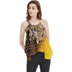 Honeycomb With Bees Flowy Camisole Tank Top by Apen