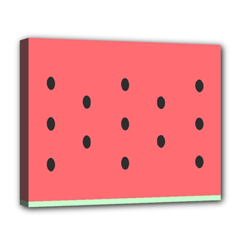 Watermelon Melon Fruit Healthy Food Meal Breakfast Lunch Juice Lemonade Summer Deluxe Canvas 20  X 16  (stretched) by Maspions