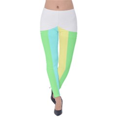 Rainbow Cloud Background Pastel Template Multi Coloured Abstract Velvet Leggings by Maspions
