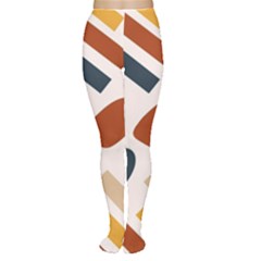 Boho Bohemian Style Design Minimalist Aesthetic Pattern Art Shapes Lines Tights by Maspions