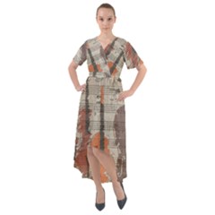 Music Notes Score Song Melody Classic Classical Vintage Violin Viola Cello Bass Front Wrap High Low Dress by Maspions