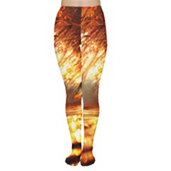 Wave Art Mood Water Sea Beach Tights by Maspions