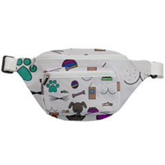 Cat Dog Pet Doodle Cartoon Sketch Cute Kitten Kitty Animal Drawing Pattern Fanny Pack by Bedest