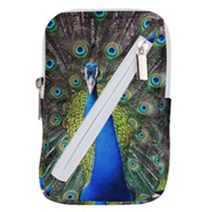 Peacock Bird Feathers Pheasant Nature Animal Texture Pattern Belt Pouch Bag (small) by Bedest