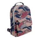 Waves Ocean Sea Water Pattern Rough Seas Digital Art Nature Nautical Flap Pocket Backpack (Small) View2