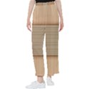 Wooden Wickerwork Texture Square Pattern Women s Pants  View1