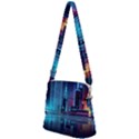 Digital Art Artwork Illustration Vector Buiding City Zipper Messenger Bag View2